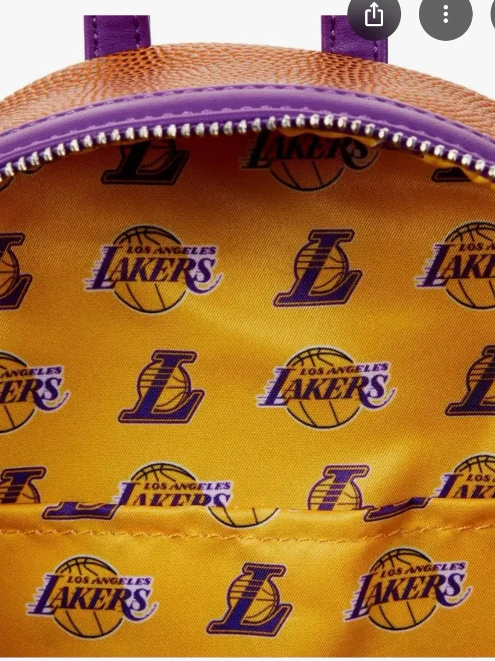 Loungefly Orange & Purple LA Lakers Mini Backpack and cardholder set